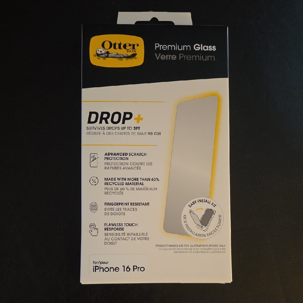 OtterBox Premium Clear Glass Screen Protector for iPhone 16 Pro